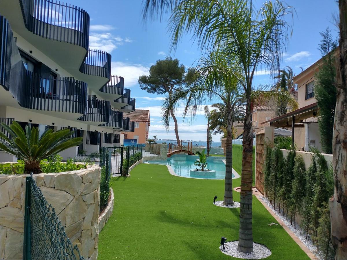 Modern nieuwbouwappartement aan het strand van de Mar Menor in Santiago de la Ribera Lo Pagán Buitenkant foto